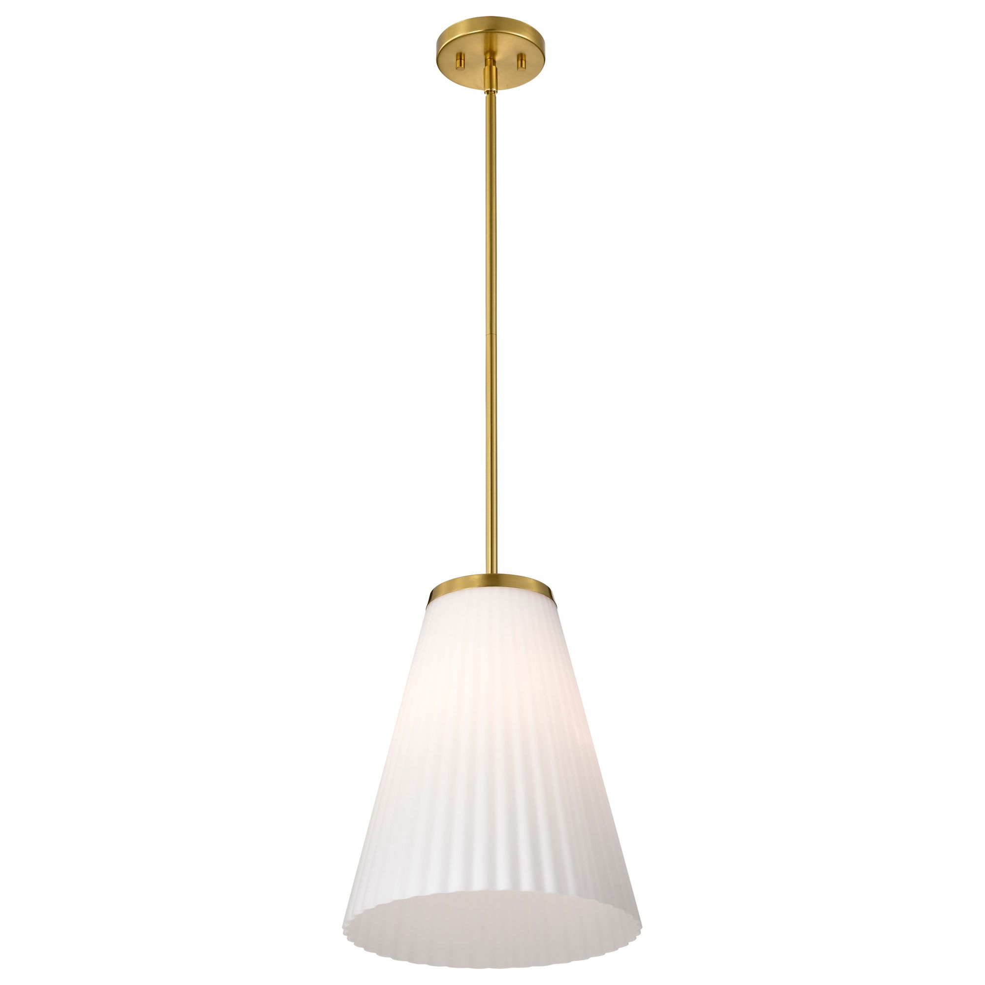 Image 4 Nuvo Royale 12" Wide Burnished Brass Large Pendant more views