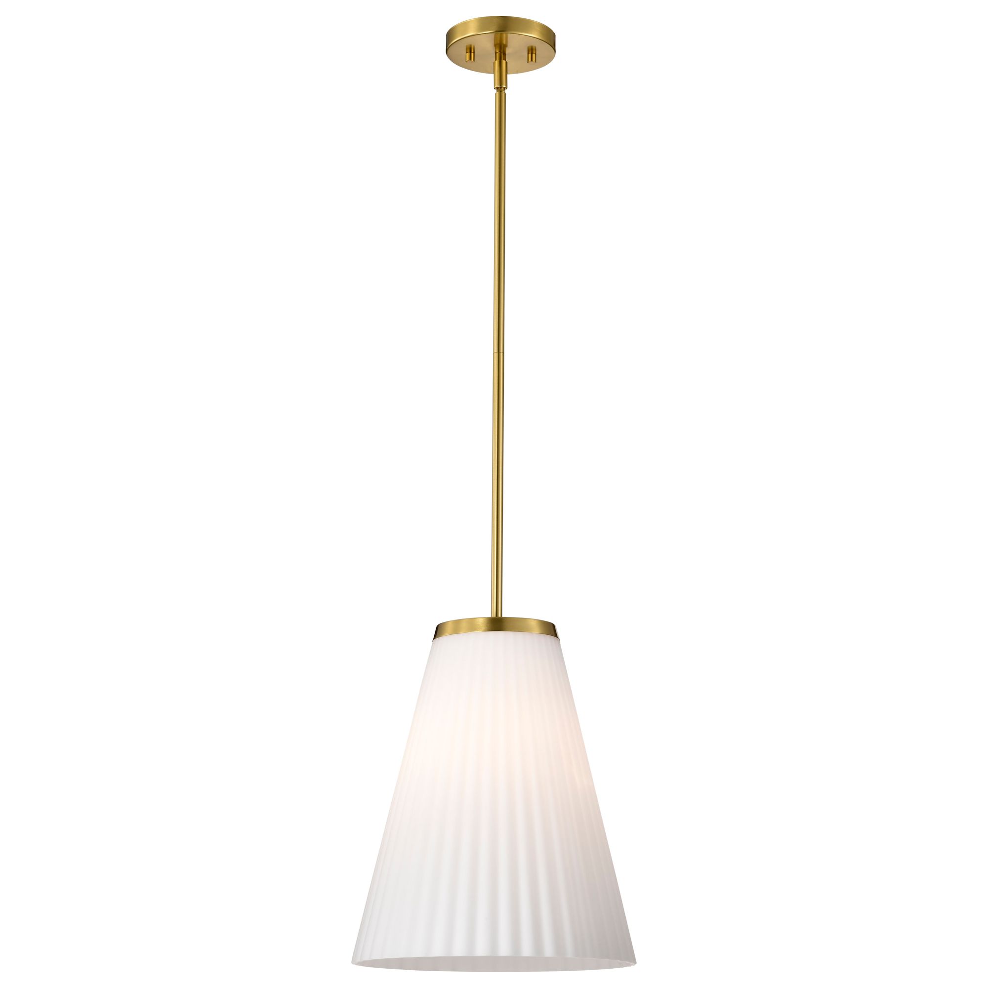 Image 6 Nuvo Royale 12" Wide Burnished Brass Large Pendant more views