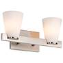 4_Nuvo Royale 14 1/2" Wide Brushed Nickel 2 Light Vanity more views