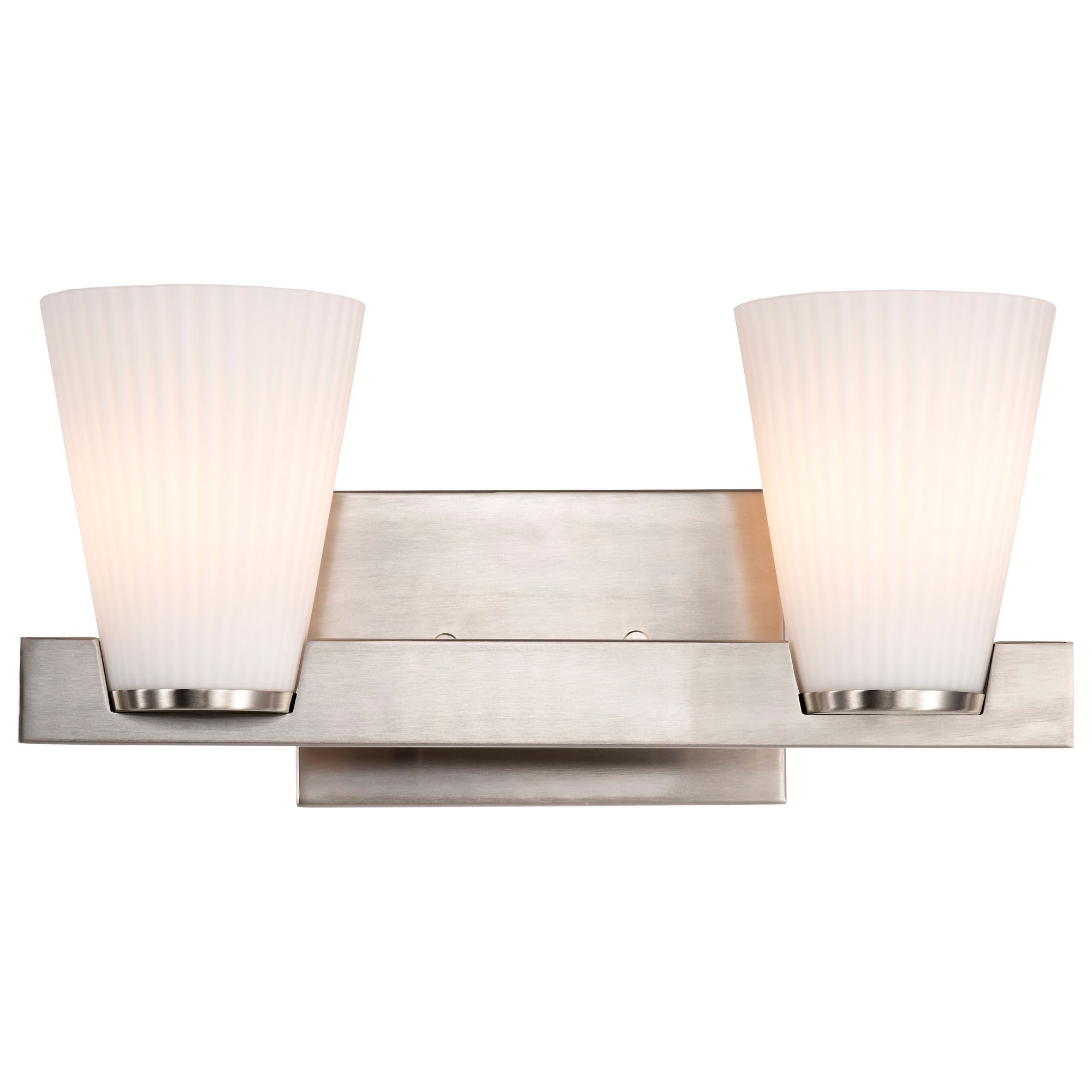 Nuvo Royale 14 1/2" Wide Brushed Nickel 2 Light Vanity