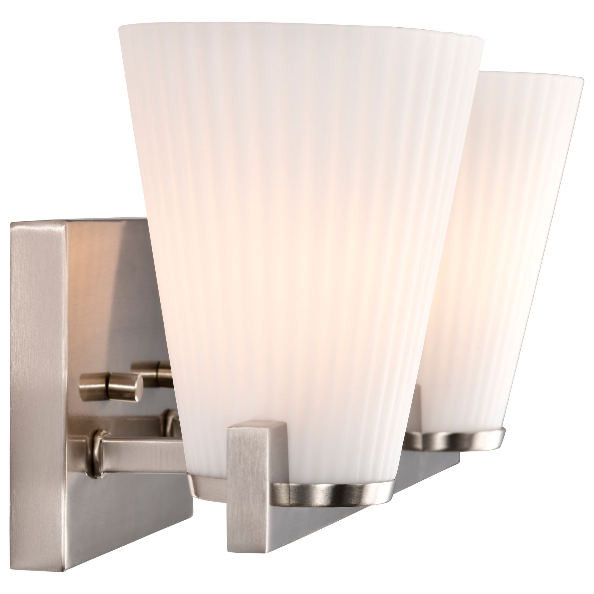 Nuvo Royale 14 1/2" Wide Brushed Nickel 2 Light Vanity