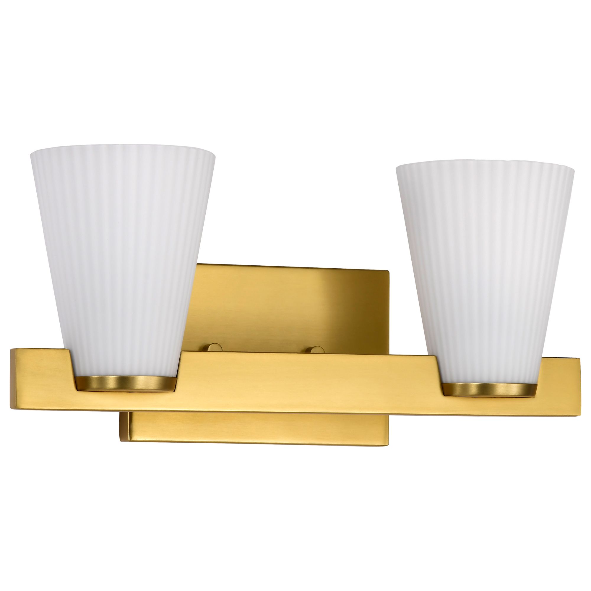 Image 2 Nuvo Royale 14 1/2" Wide Burnished Brass 2 Light Vanity more views