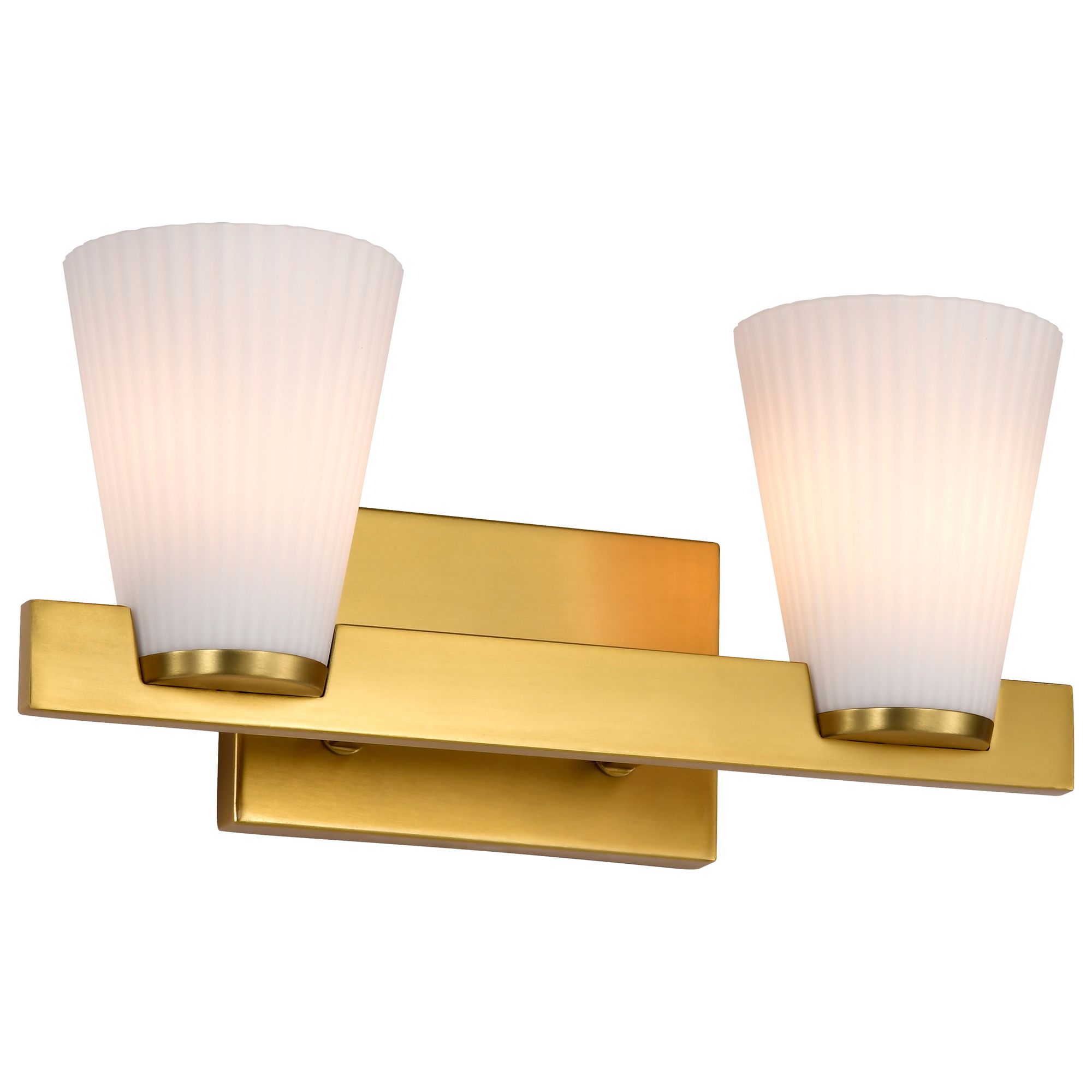 Image 4 Nuvo Royale 14 1/2" Wide Burnished Brass 2 Light Vanity more views