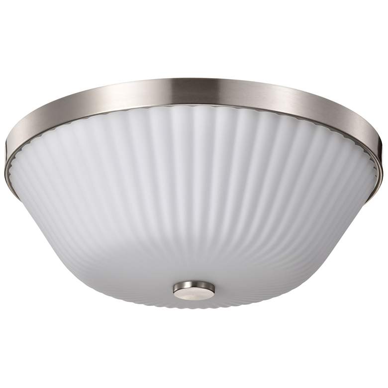 Image 1 Nuvo Royale 16" Wide Brushed Nickel 3 Light Flush Mount