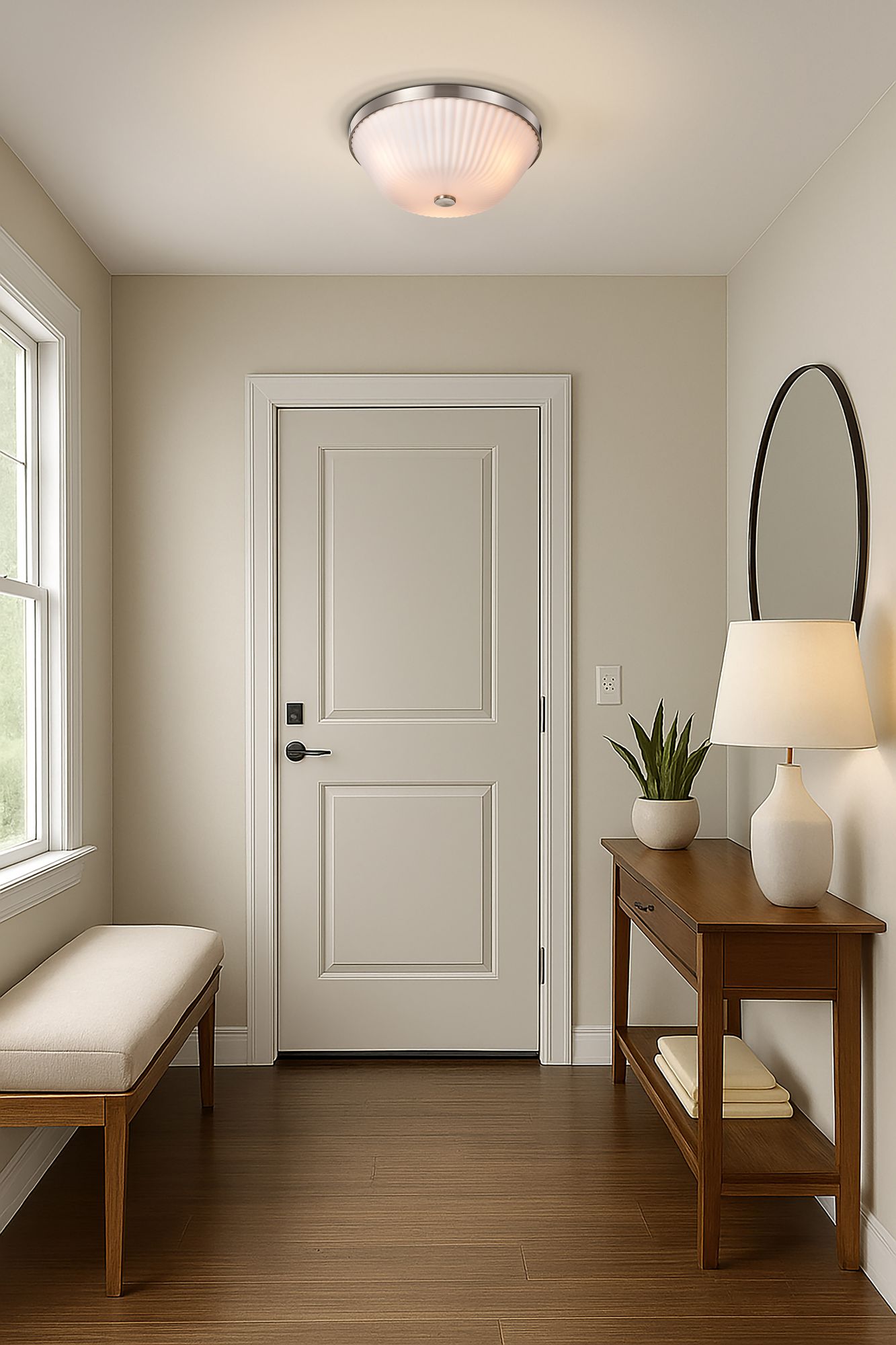 Nuvo Royale 16" Wide Brushed Nickel 3 Light Flush Mount