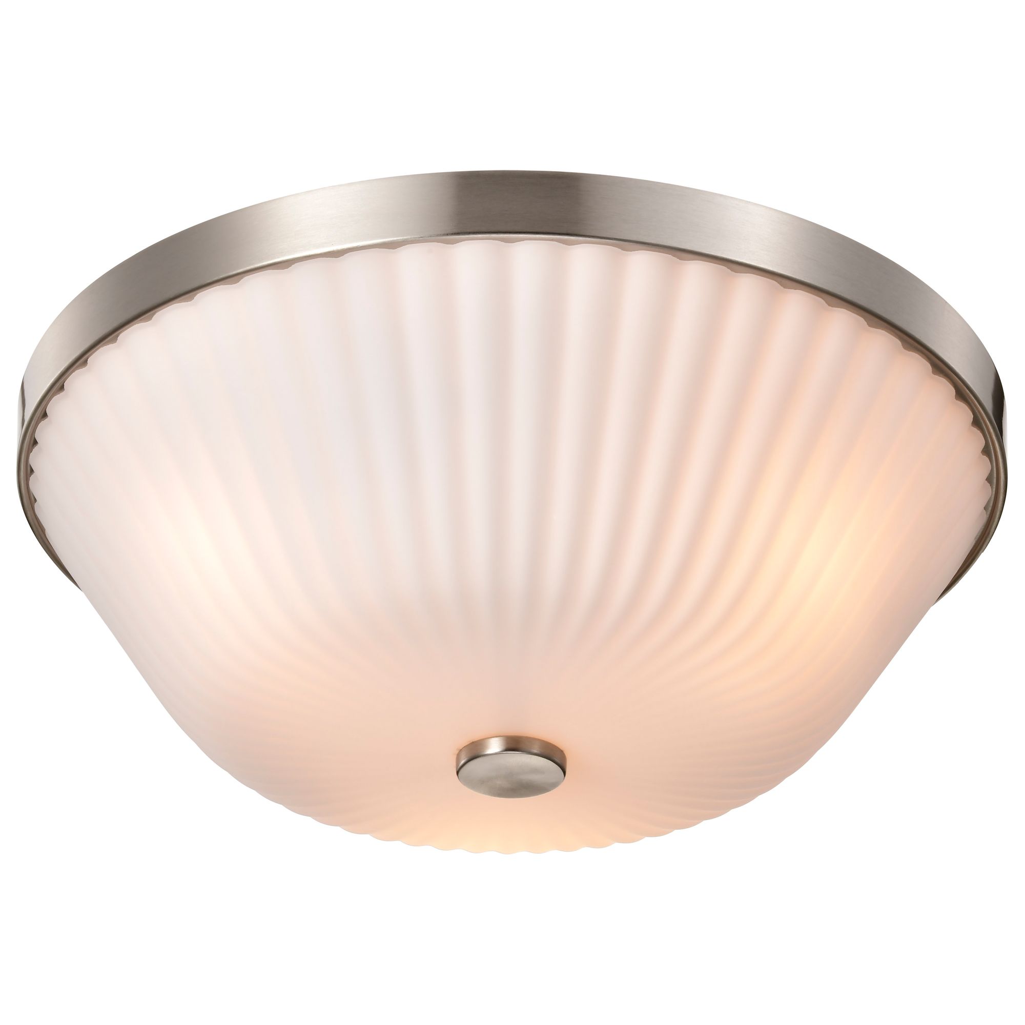 Image 4 Nuvo Royale 16" Wide Brushed Nickel 3 Light Flush Mount more views