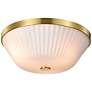 1_Nuvo Royale 16" Wide Burnished Brass 3 Light Flush Mount