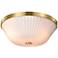 Nuvo Royale 16" Wide Burnished Brass 3 Light Flush Mount
