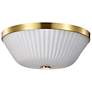 3_Nuvo Royale 16" Wide Burnished Brass 3 Light Flush Mount more views