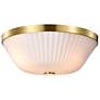 4_Nuvo Royale 16" Wide Burnished Brass 3 Light Flush Mount more views