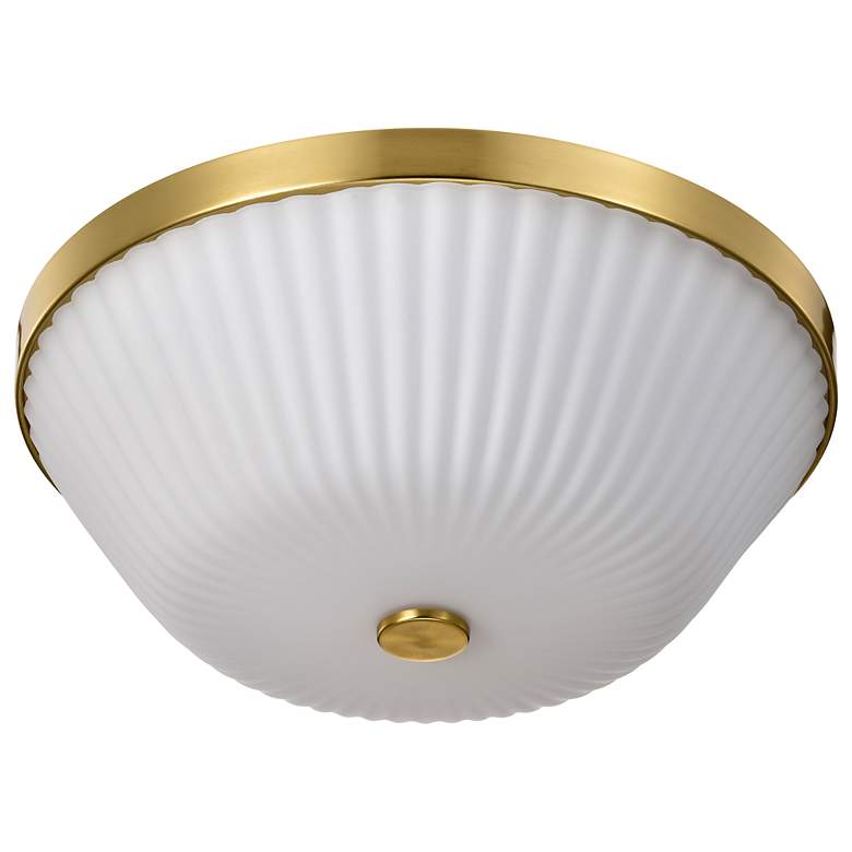 Image 5 Nuvo Royale 16" Wide Burnished Brass 3 Light Flush Mount more views