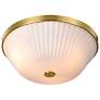 6_Nuvo Royale 16" Wide Burnished Brass 3 Light Flush Mount more views