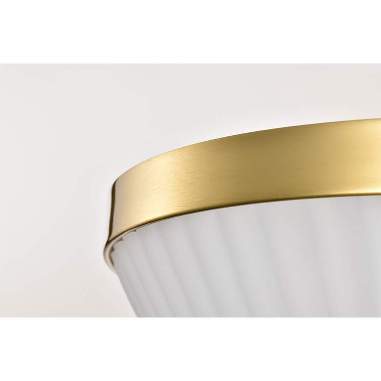 Image 7 Nuvo Royale 16" Wide Burnished Brass 3 Light Flush Mount more views
