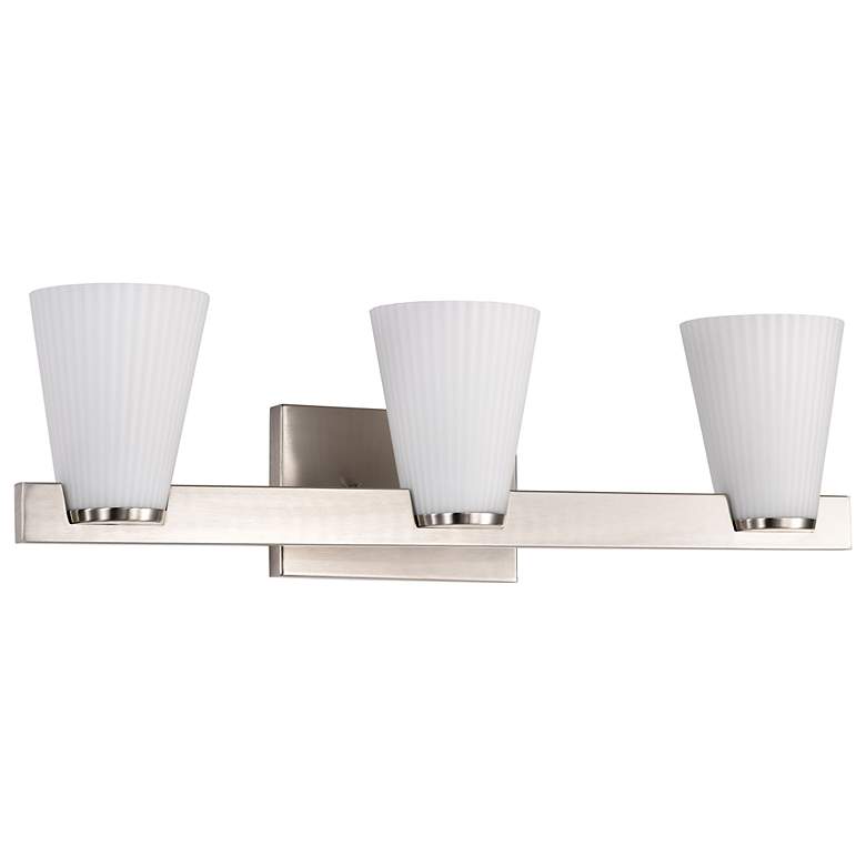 Image 2 Nuvo Royale 24" Wide Brushed Nickel 3 Light Vanity more views