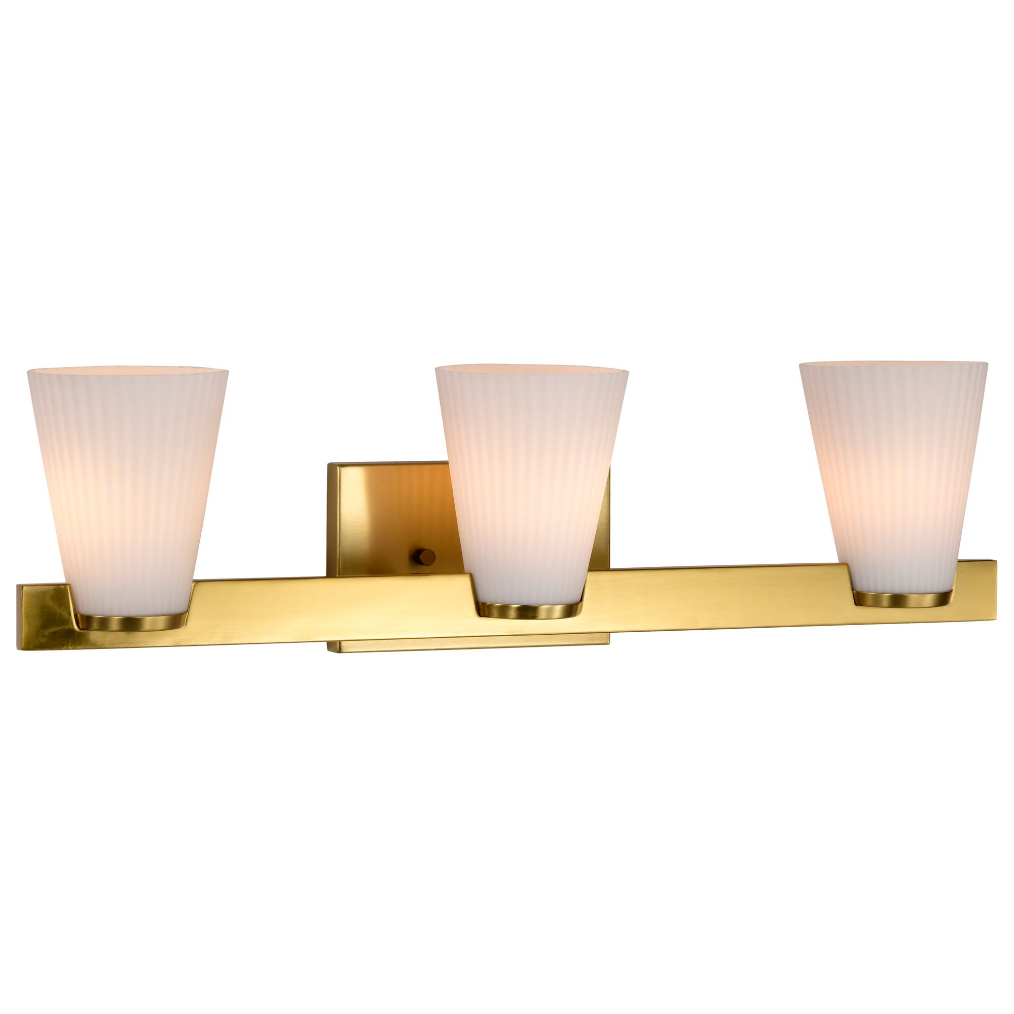 Image 4 Nuvo Royale 24" Wide Burnished Brass 3 Light Vanity more views