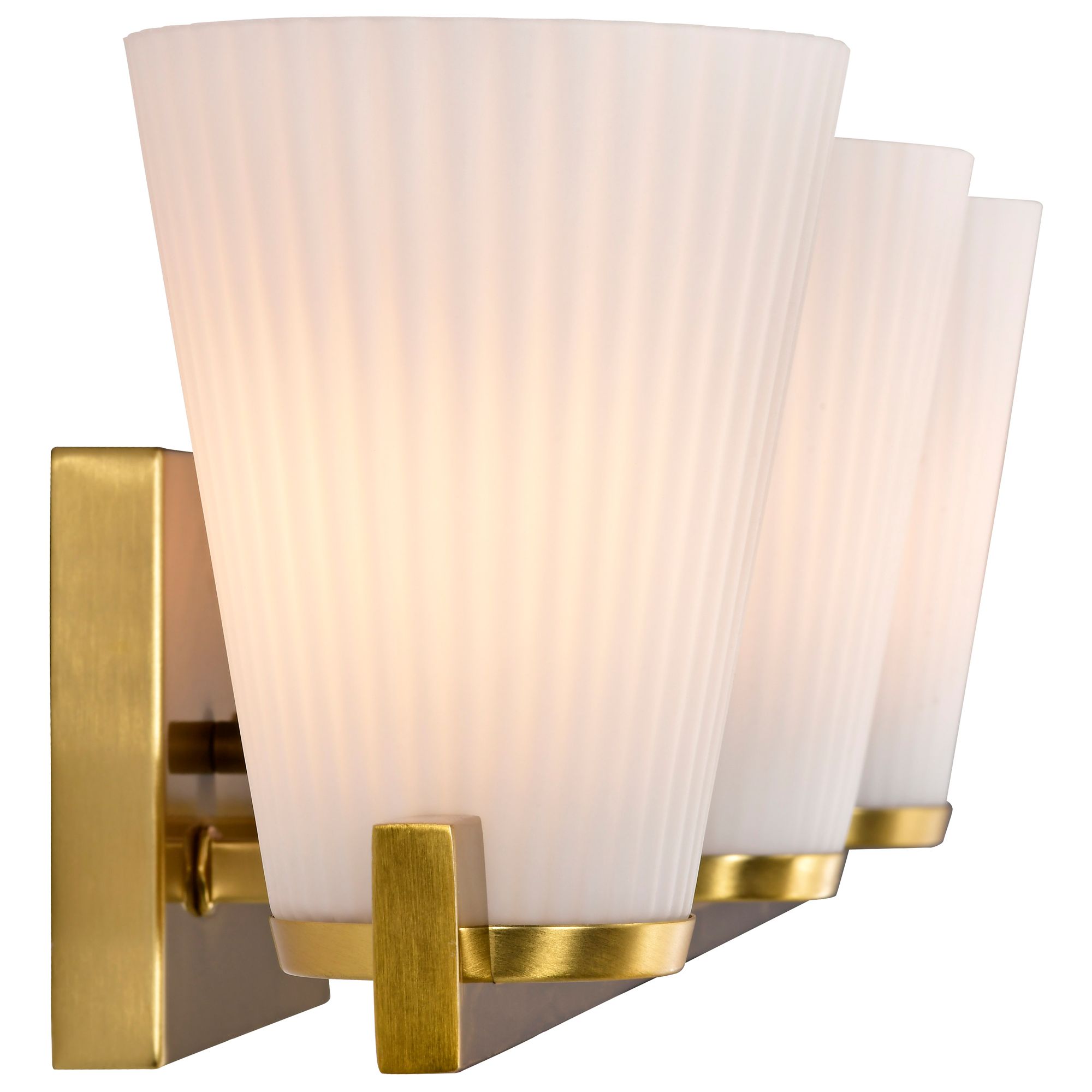 Nuvo Royale 24" Wide Burnished Brass 3 Light Vanity