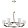 2_Nuvo Royale 30" Wide Brushed Nickel 6 Light Chandelier more views