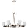 3_Nuvo Royale 30" Wide Brushed Nickel 6 Light Chandelier more views