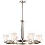 4_Nuvo Royale 30" Wide Brushed Nickel 6 Light Chandelier more views
