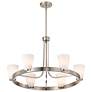 6_Nuvo Royale 30" Wide Brushed Nickel 6 Light Chandelier more views