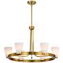1_Nuvo Royale 30" Wide Burnished Brass 6 Light Chandelier