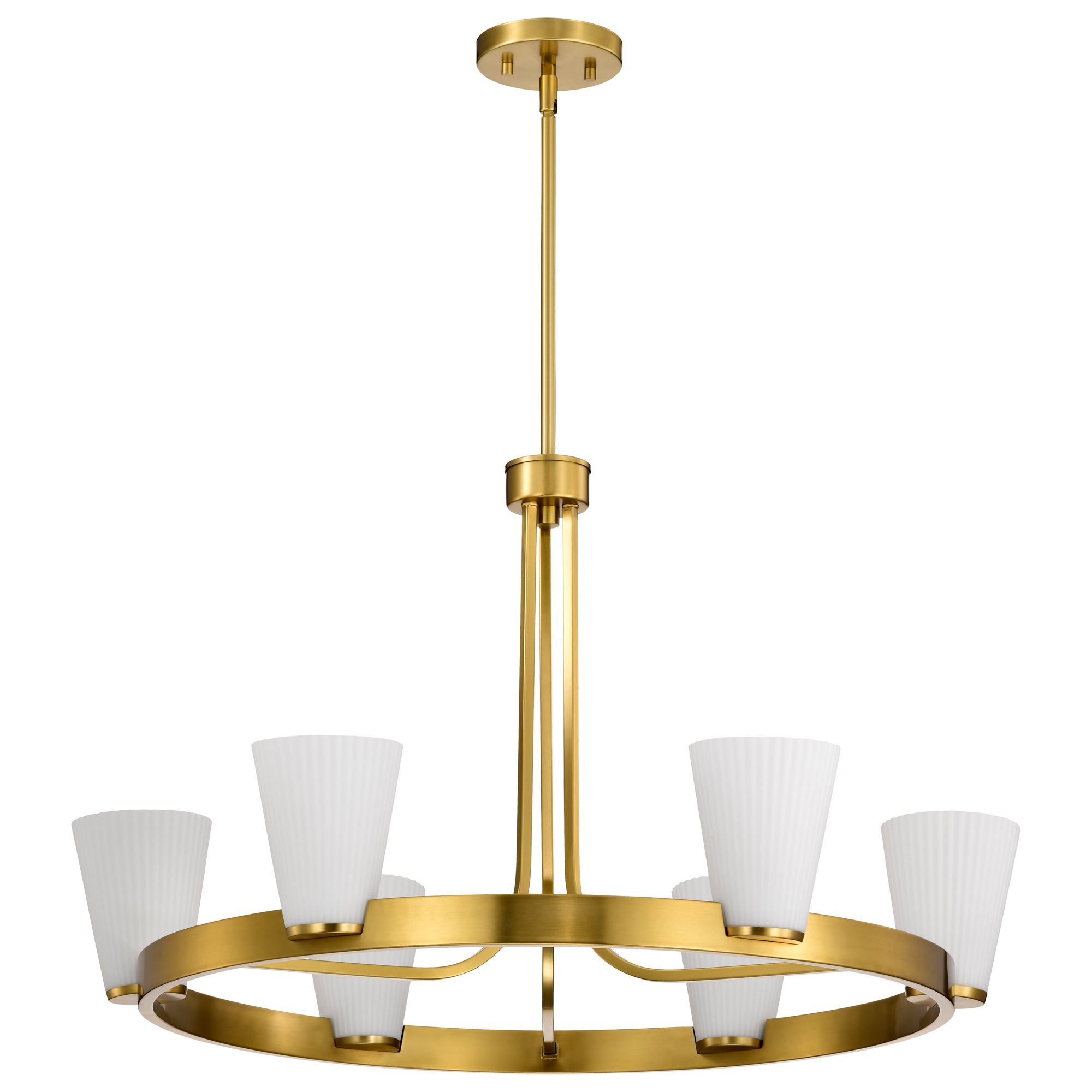 Image 2 Nuvo Royale 30" Wide Burnished Brass 6 Light Chandelier more views