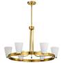 2_Nuvo Royale 30" Wide Burnished Brass 6 Light Chandelier more views