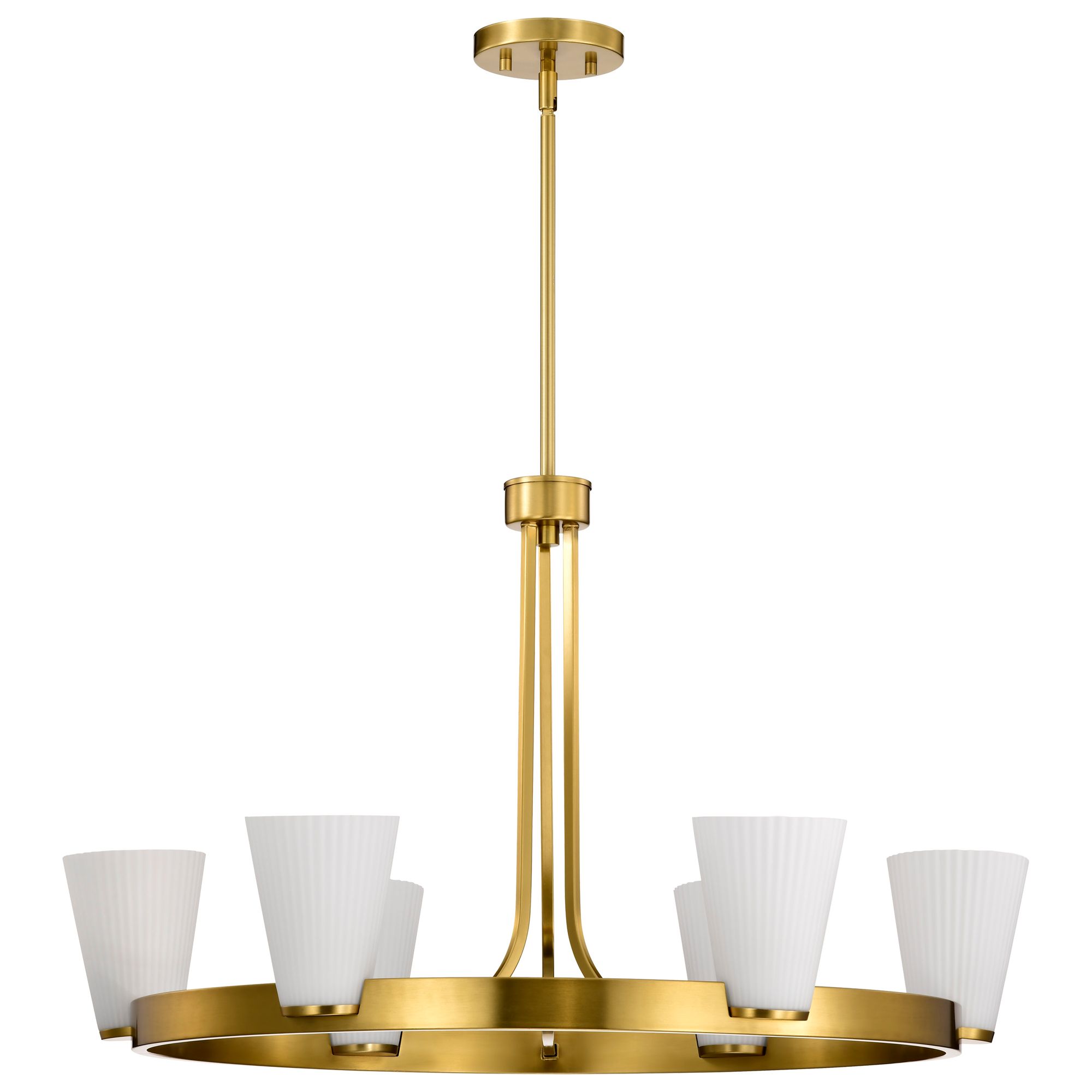 Image 3 Nuvo Royale 30" Wide Burnished Brass 6 Light Chandelier more views