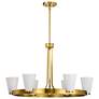 3_Nuvo Royale 30" Wide Burnished Brass 6 Light Chandelier more views