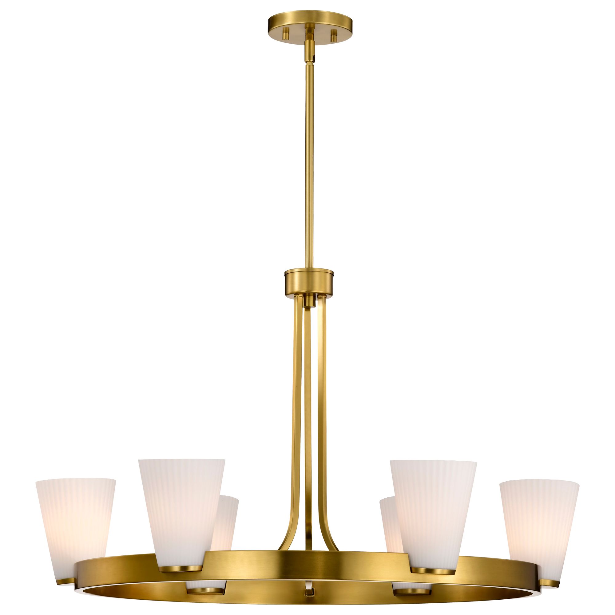 Image 4 Nuvo Royale 30" Wide Burnished Brass 6 Light Chandelier more views