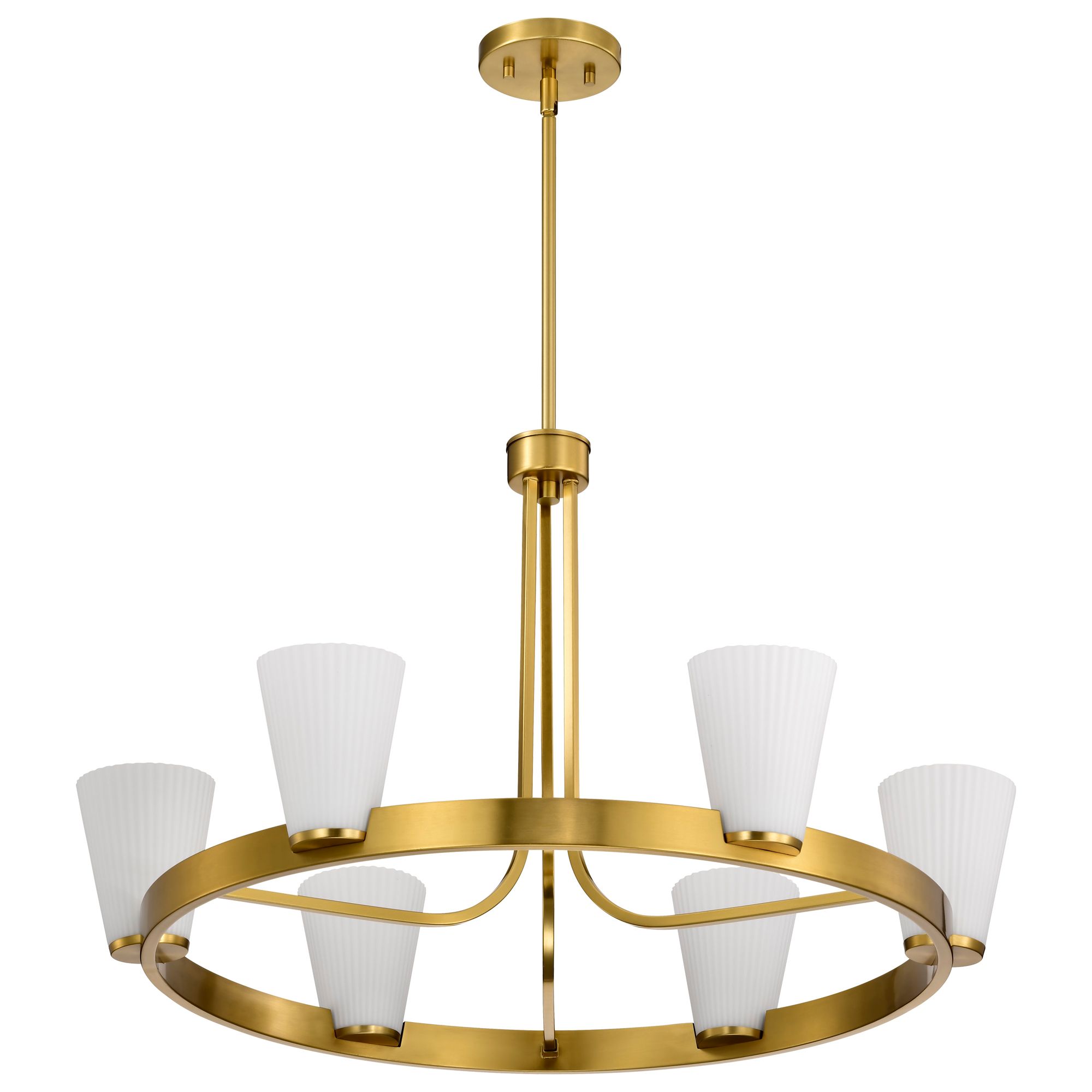 Image 5 Nuvo Royale 30" Wide Burnished Brass 6 Light Chandelier more views