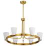 5_Nuvo Royale 30" Wide Burnished Brass 6 Light Chandelier more views