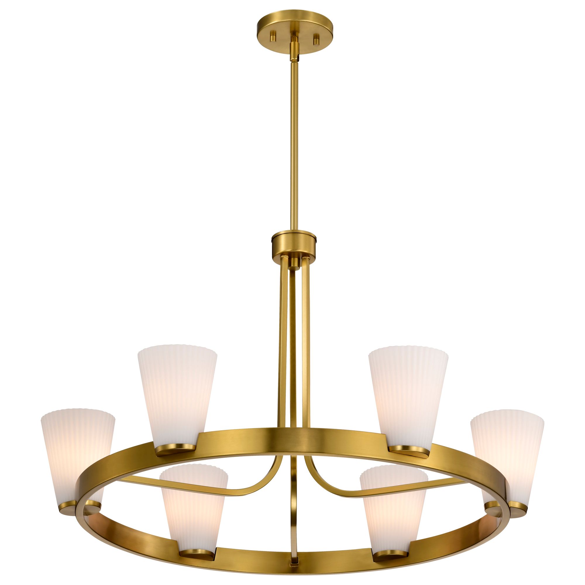 Image 6 Nuvo Royale 30" Wide Burnished Brass 6 Light Chandelier more views
