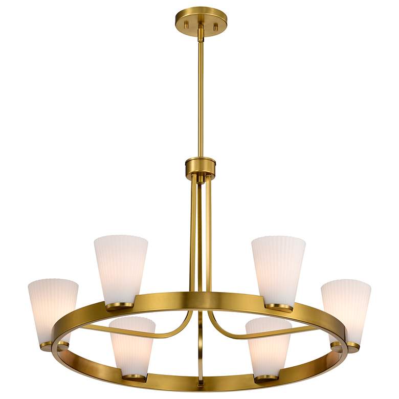 Image 6 Nuvo Royale 30" Wide Burnished Brass 6 Light Chandelier more views