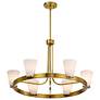 6_Nuvo Royale 30" Wide Burnished Brass 6 Light Chandelier more views