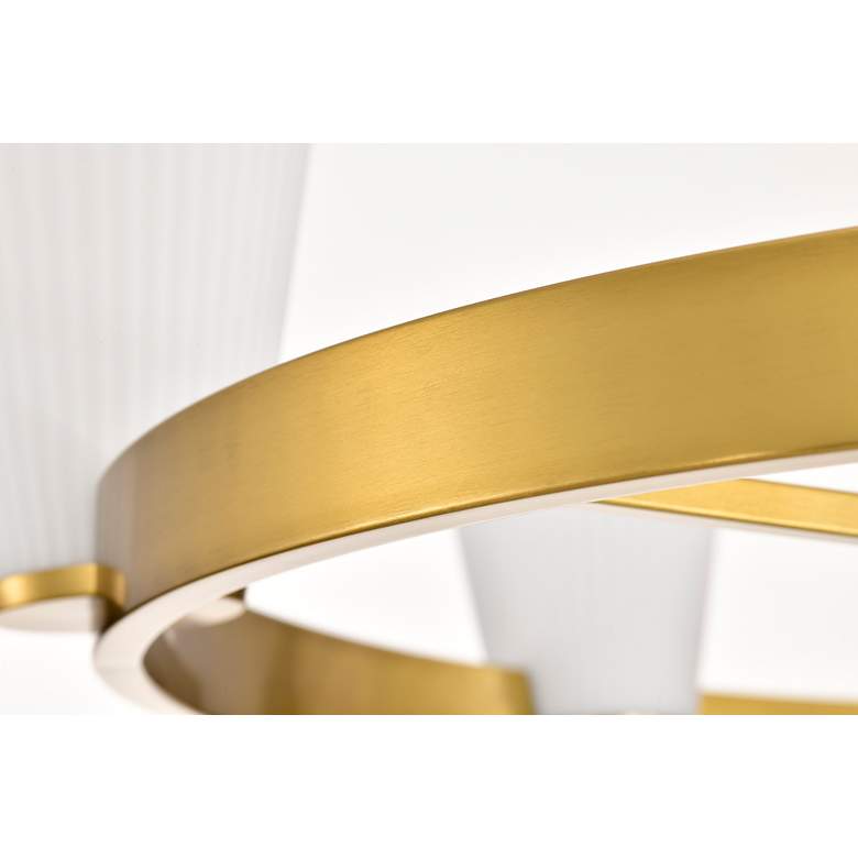 Image 7 Nuvo Royale 30" Wide Burnished Brass 6 Light Chandelier more views