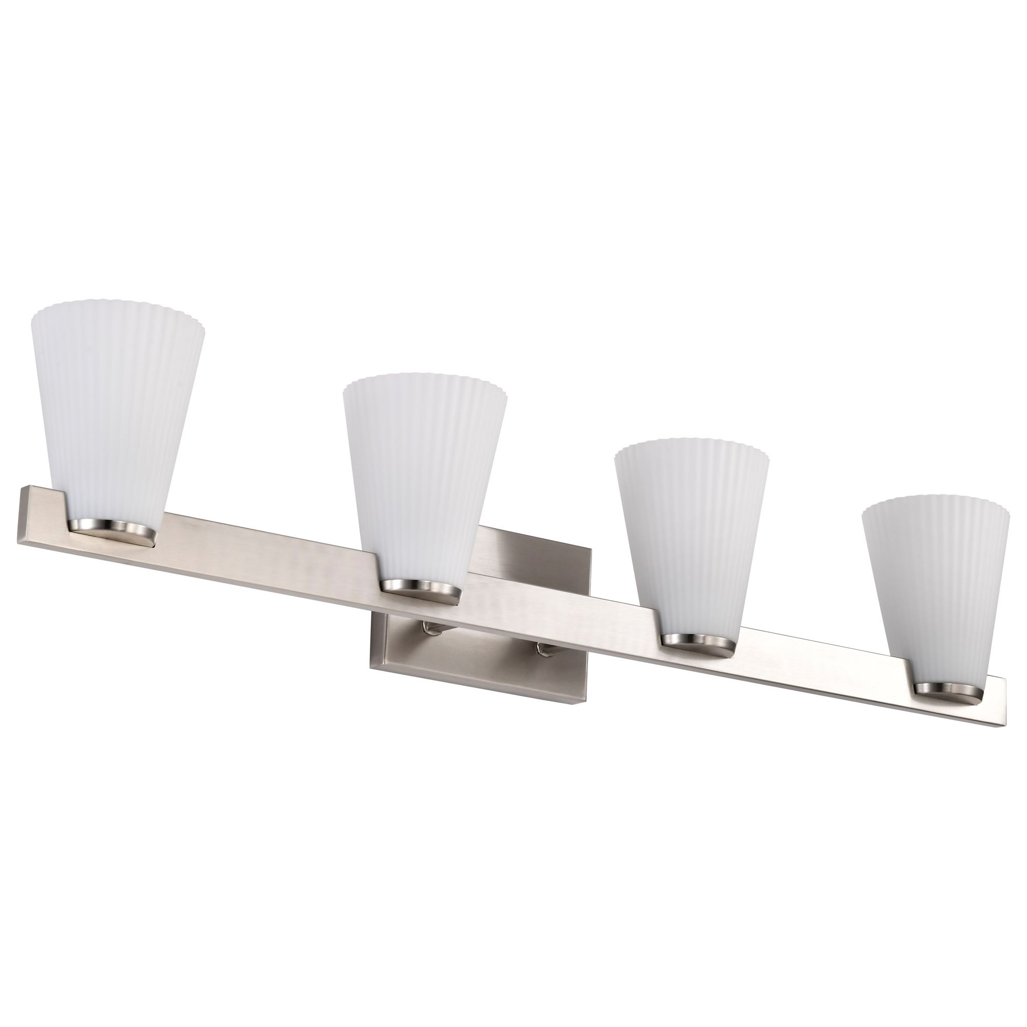 Image 2 Nuvo Royale 33 1/2" Wide Brushed Nickel 4 Light Vanity more views