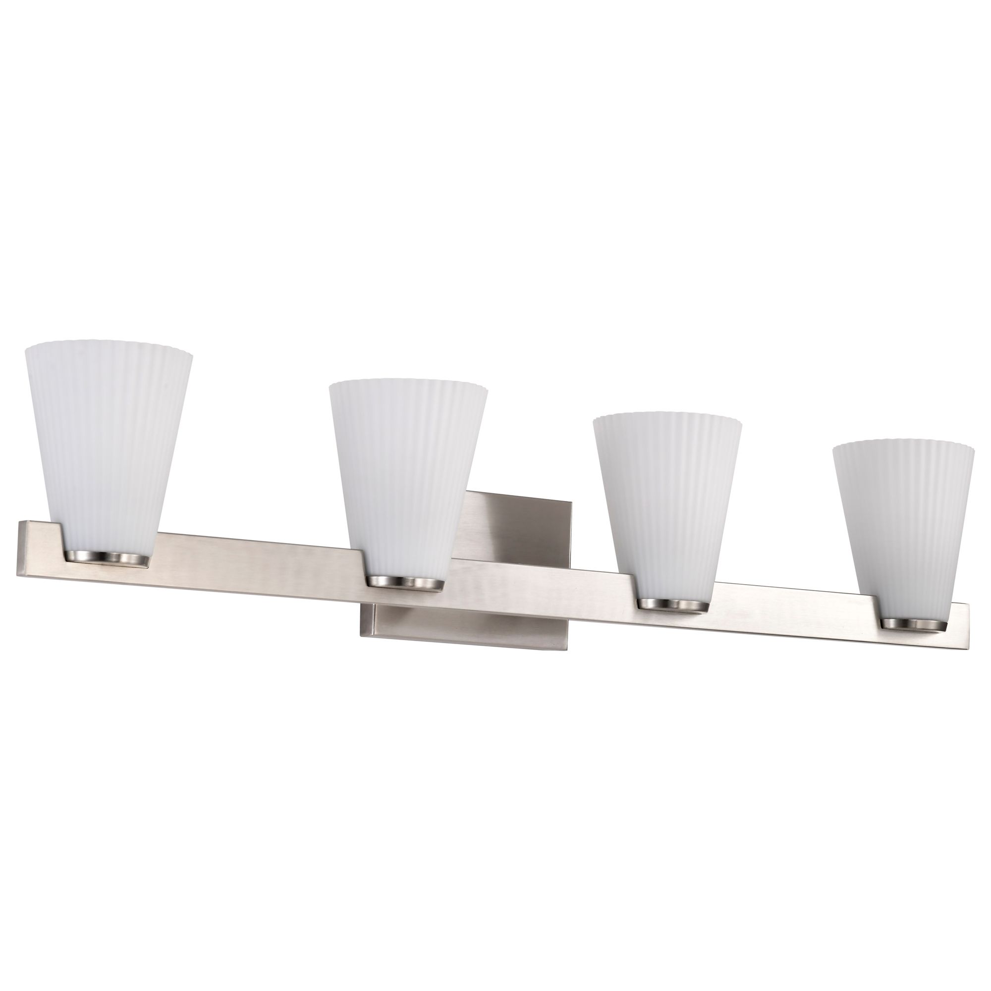 Image 3 Nuvo Royale 33 1/2" Wide Brushed Nickel 4 Light Vanity more views