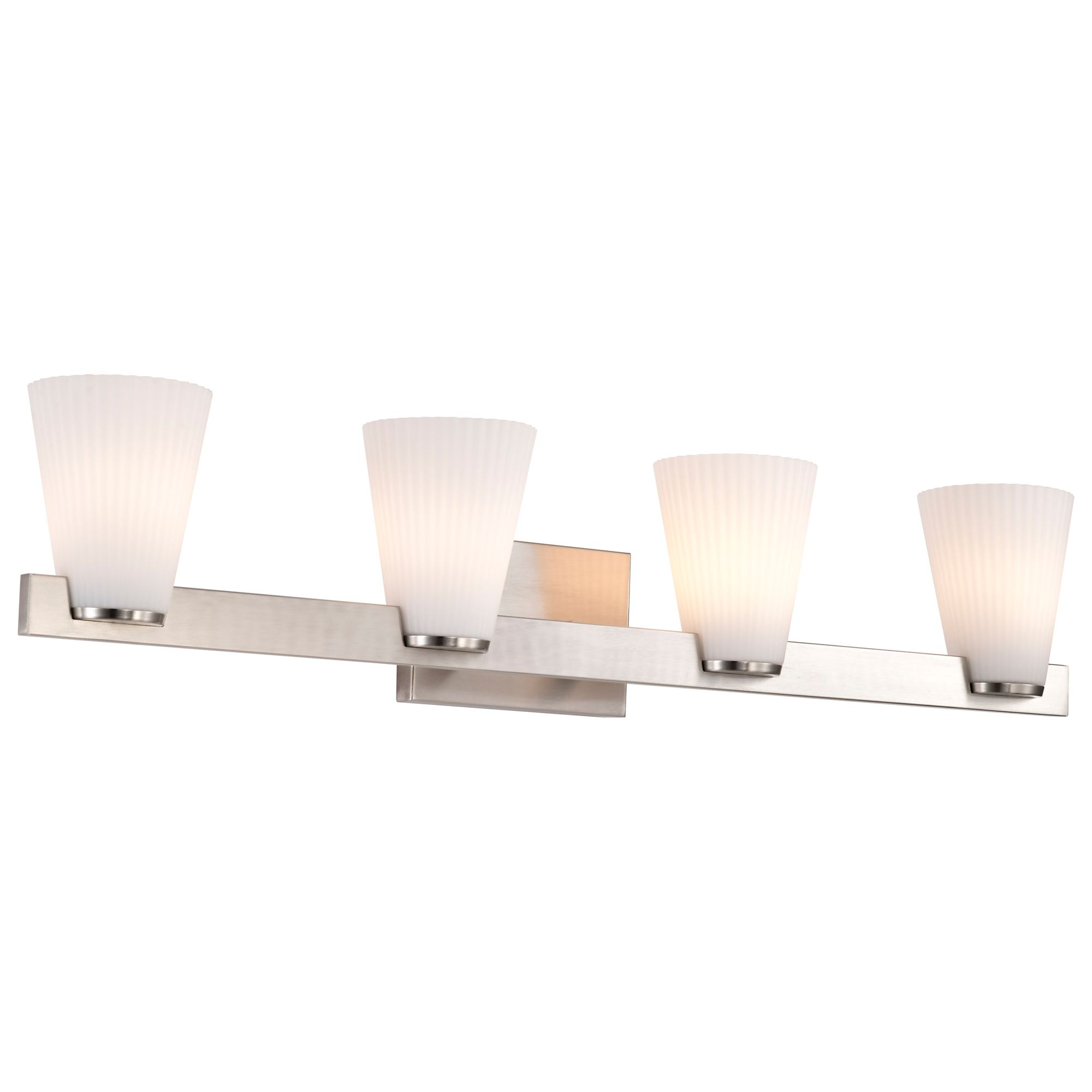 Image 4 Nuvo Royale 33 1/2" Wide Brushed Nickel 4 Light Vanity more views