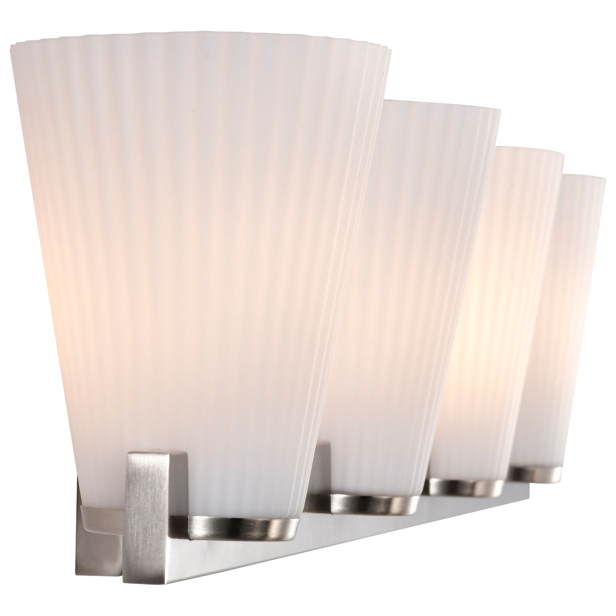 Nuvo Royale 33 1/2" Wide Brushed Nickel 4 Light Vanity