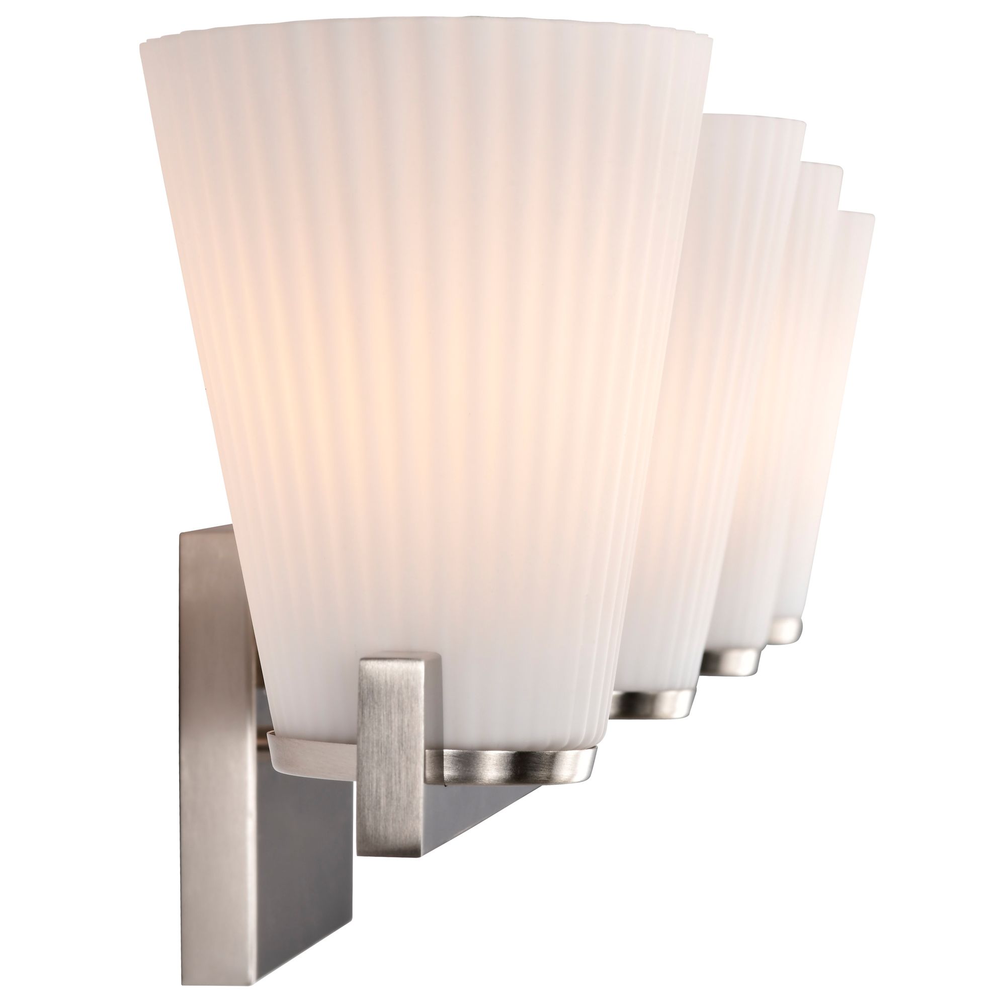 Nuvo Royale 33 1/2" Wide Brushed Nickel 4 Light Vanity