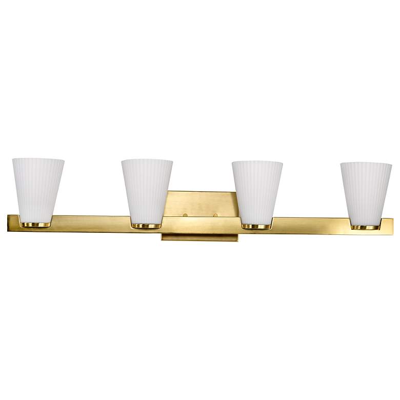 Image 5 Nuvo Royale 33 1/2" Wide Burnished Brass 4 Light Vanity more views