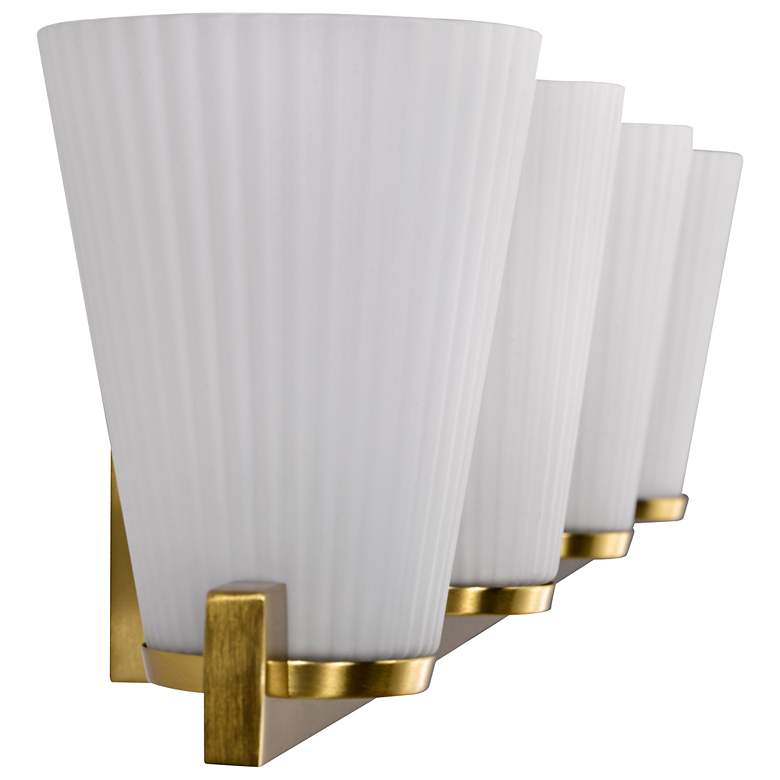 Image 7 Nuvo Royale 33 1/2" Wide Burnished Brass 4 Light Vanity more views