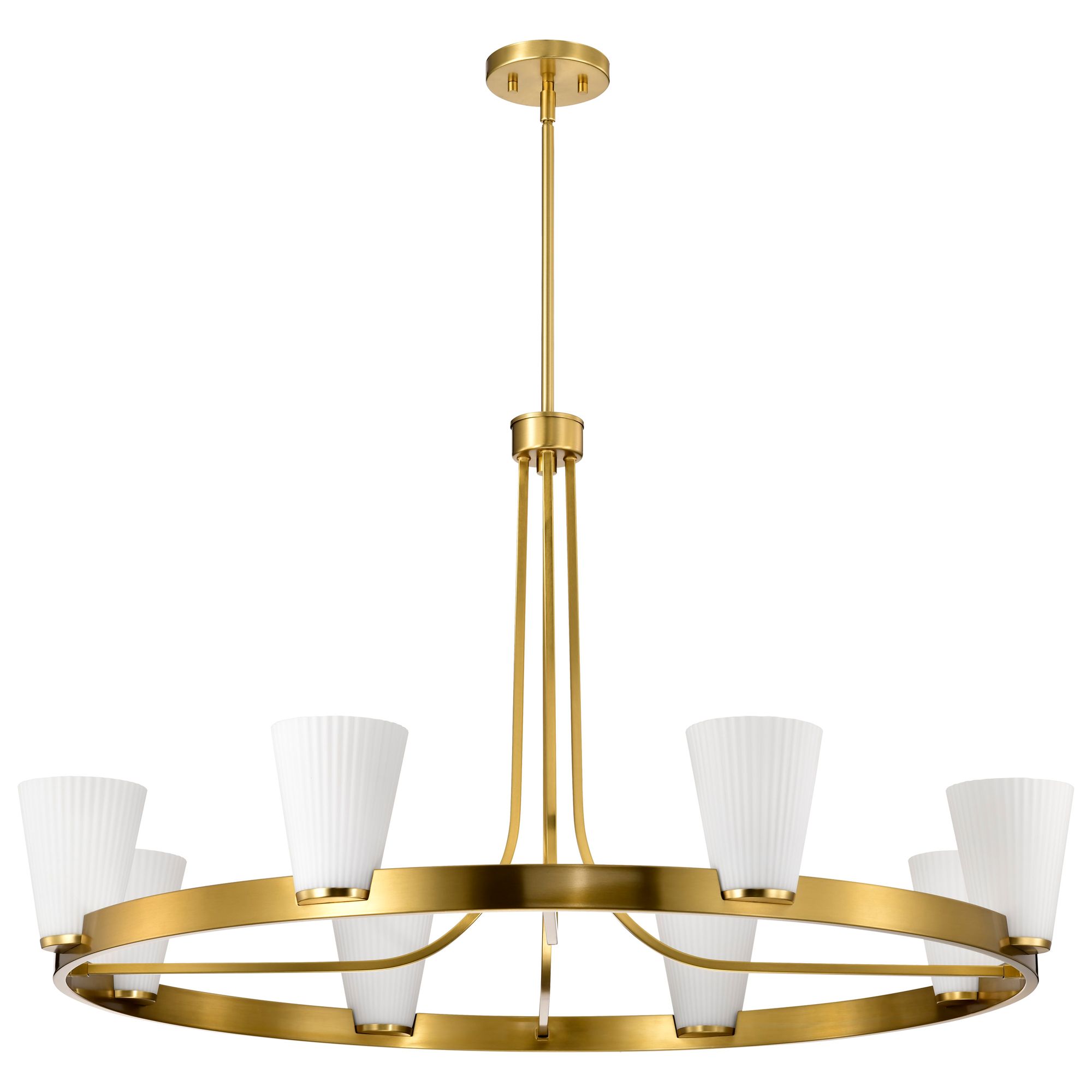 Image 2 Nuvo Royale 40" Wide Burnished Brass 8 Light Chandelier more views