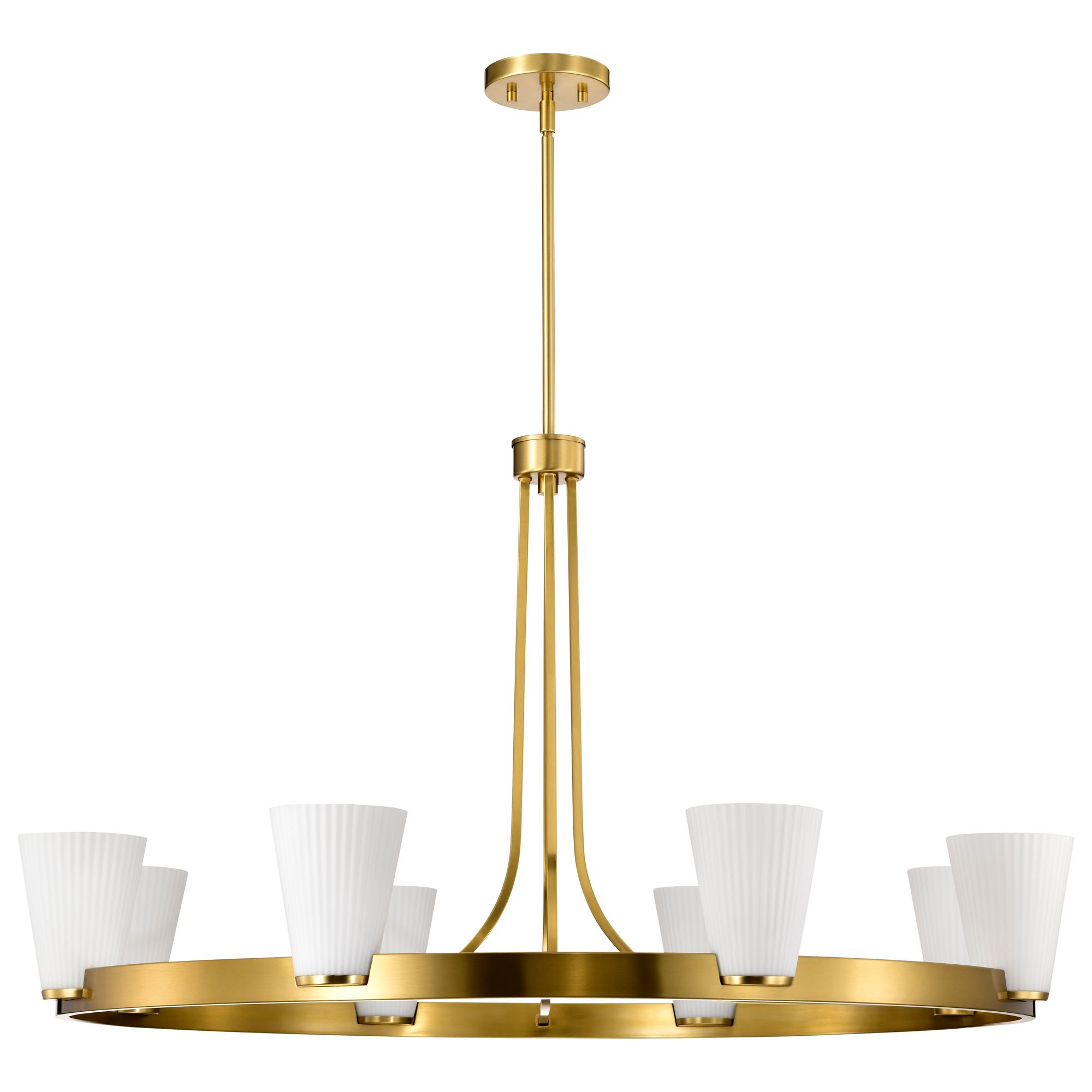Image 3 Nuvo Royale 40" Wide Burnished Brass 8 Light Chandelier more views