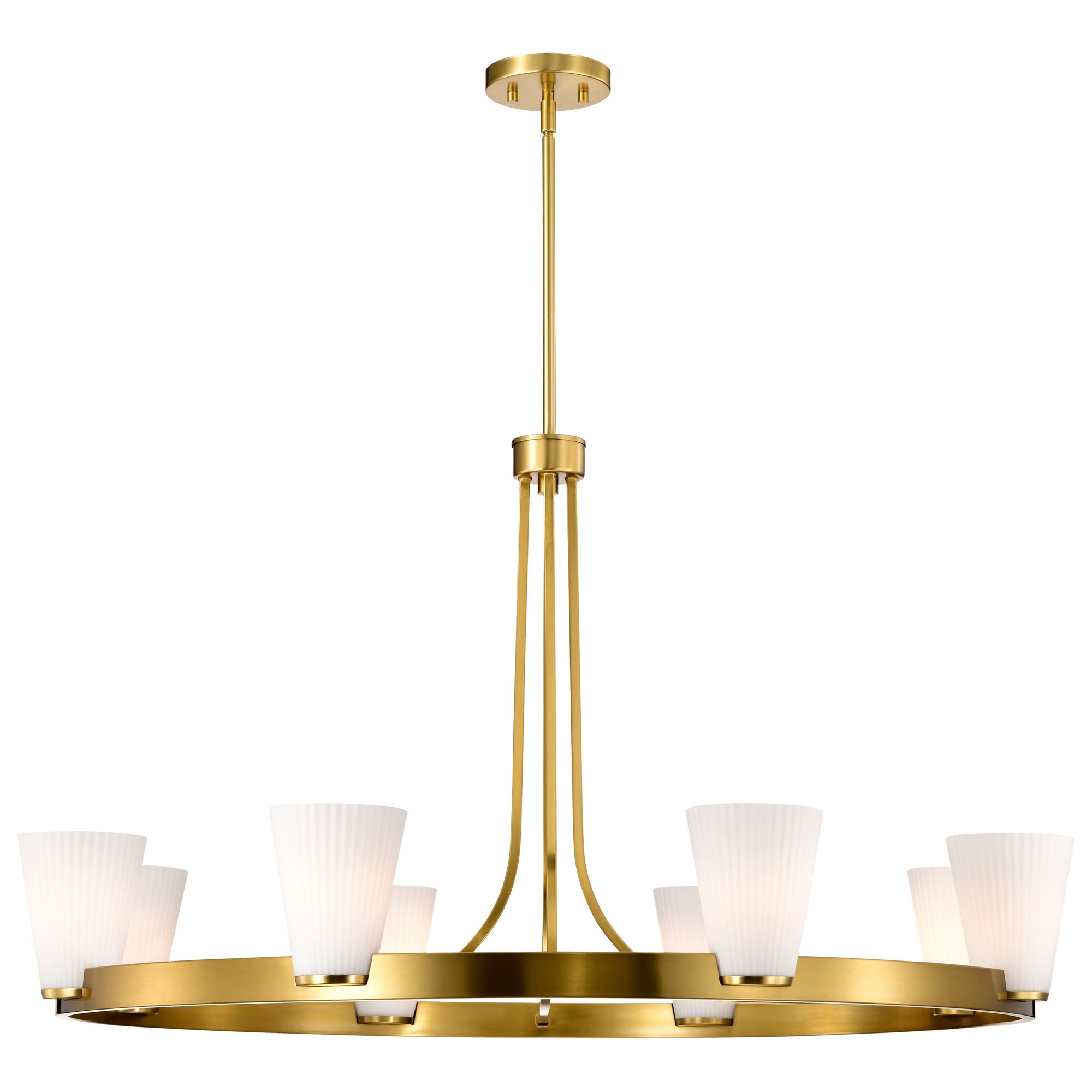 Image 4 Nuvo Royale 40" Wide Burnished Brass 8 Light Chandelier more views