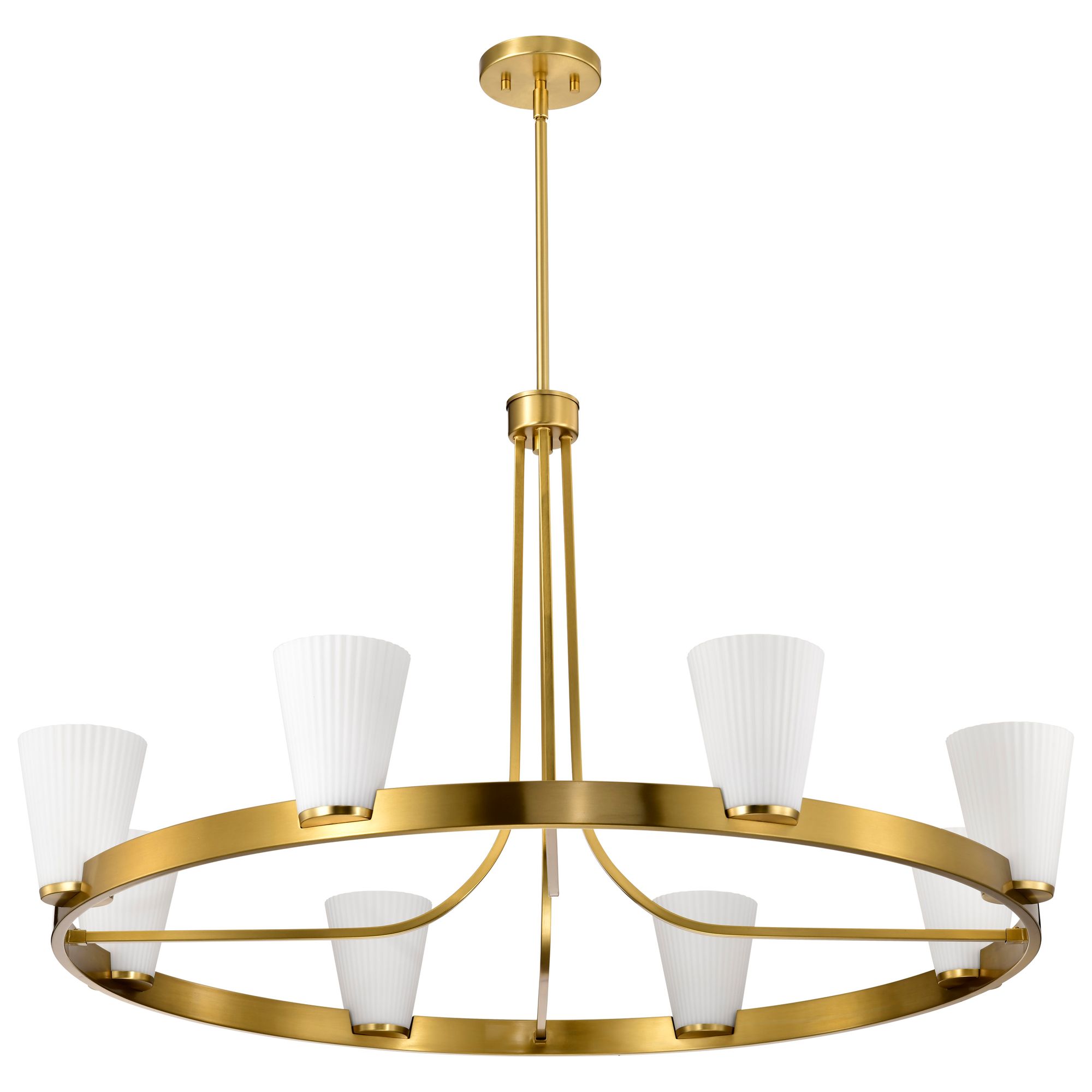 Image 5 Nuvo Royale 40" Wide Burnished Brass 8 Light Chandelier more views