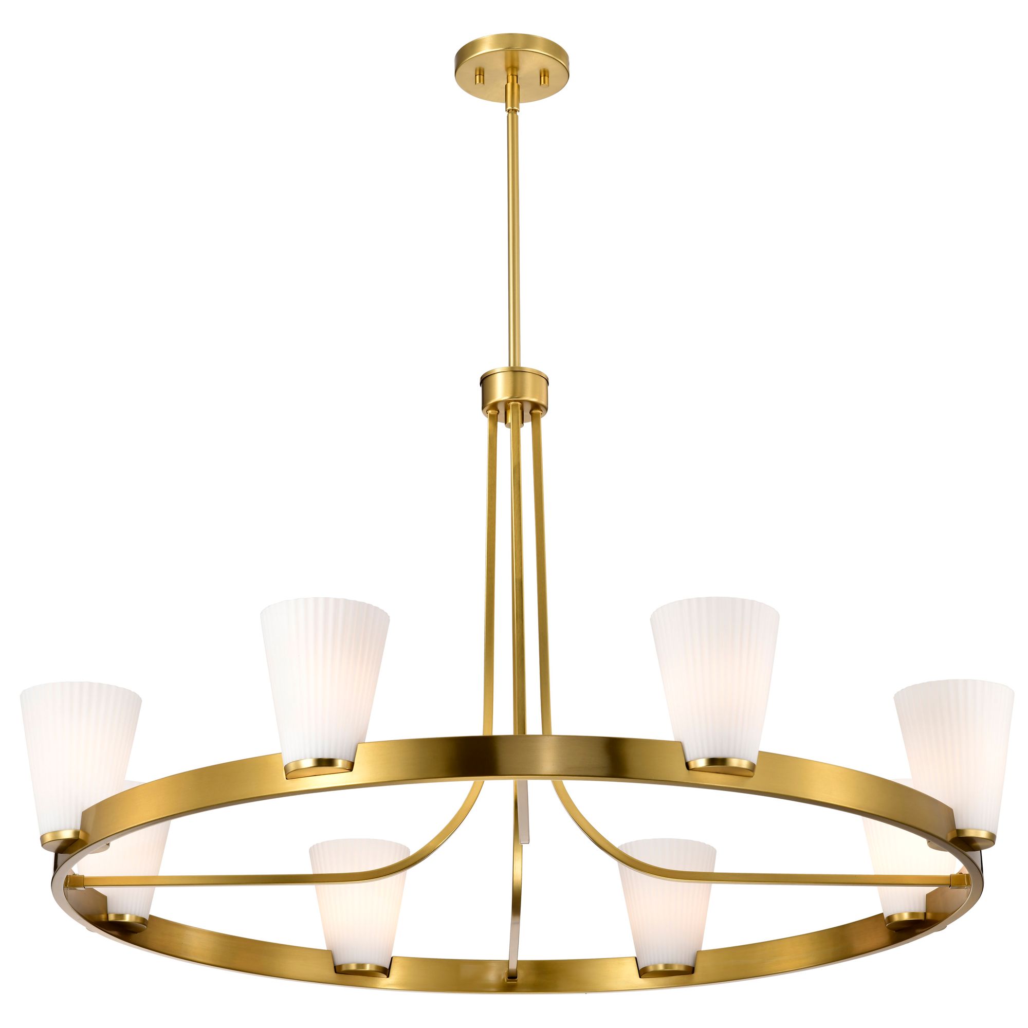 Image 6 Nuvo Royale 40" Wide Burnished Brass 8 Light Chandelier more views