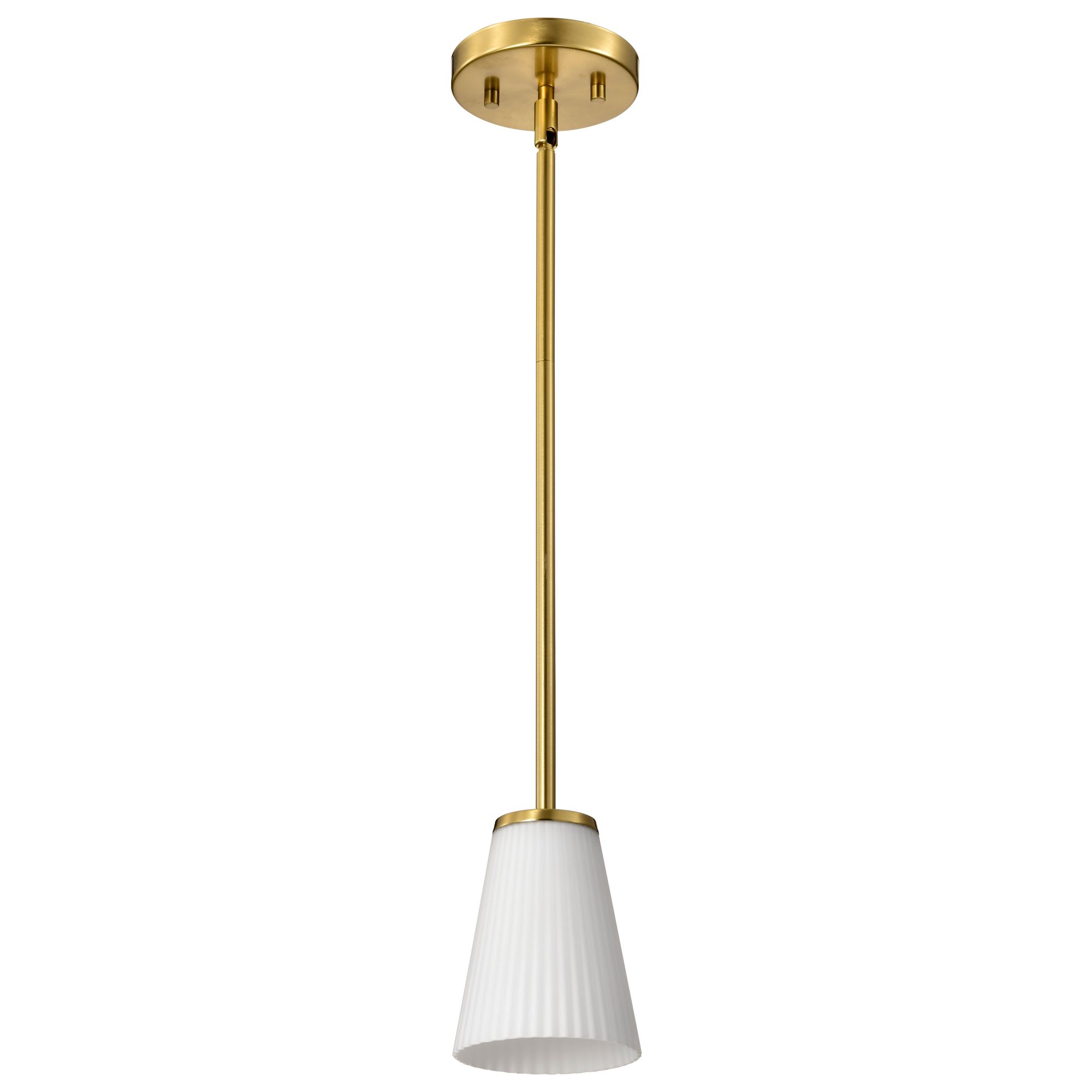 Image 2 Nuvo Royale 5" Wide Burnished Brass Mini Pendant more views