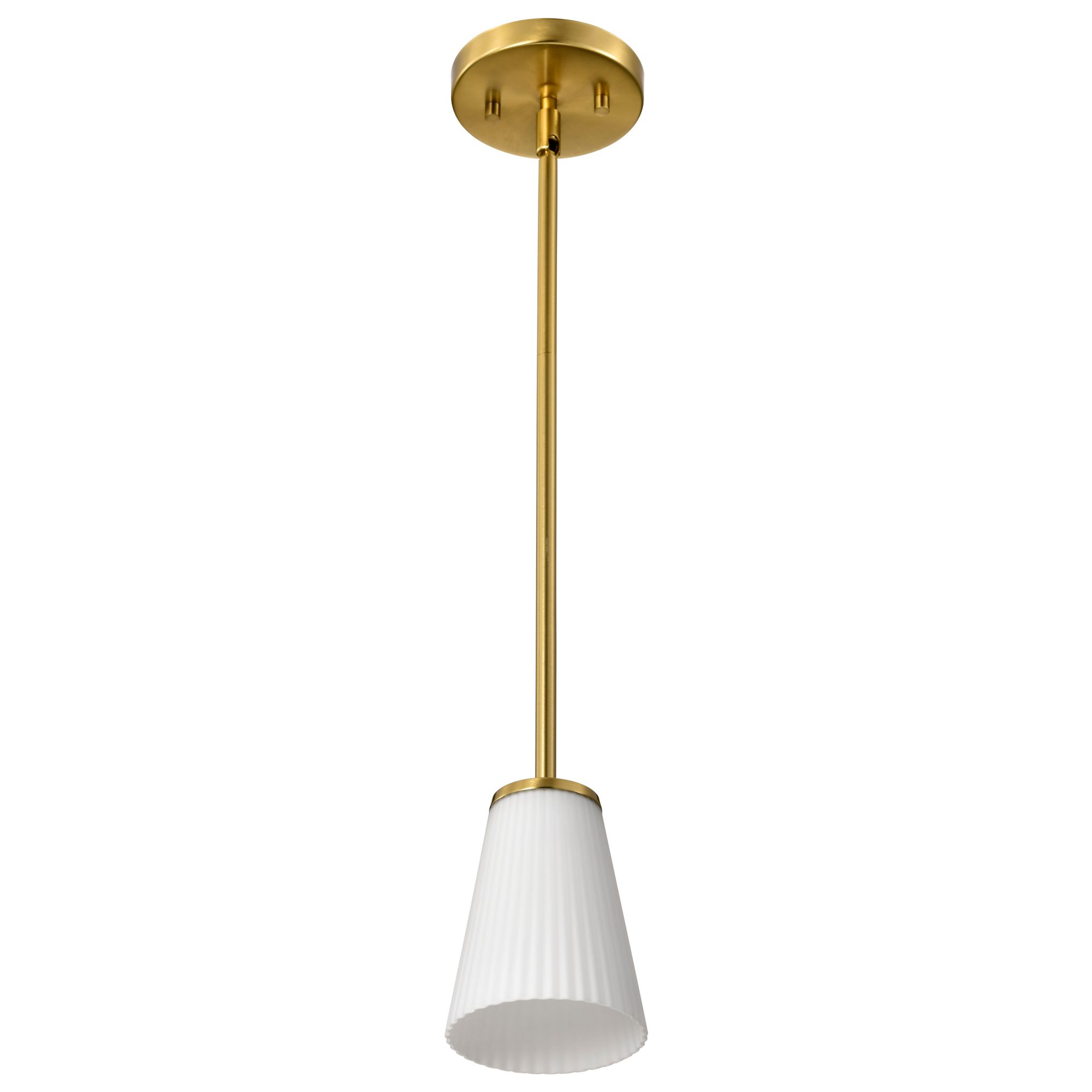 Image 5 Nuvo Royale 5" Wide Burnished Brass Mini Pendant more views